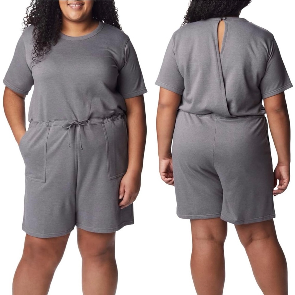 PLUS WOMENS ROMPER. SIZE 2X. COLUMBIA, DRAWSTRING WAIST, REGULAR FIT JUMPER.
